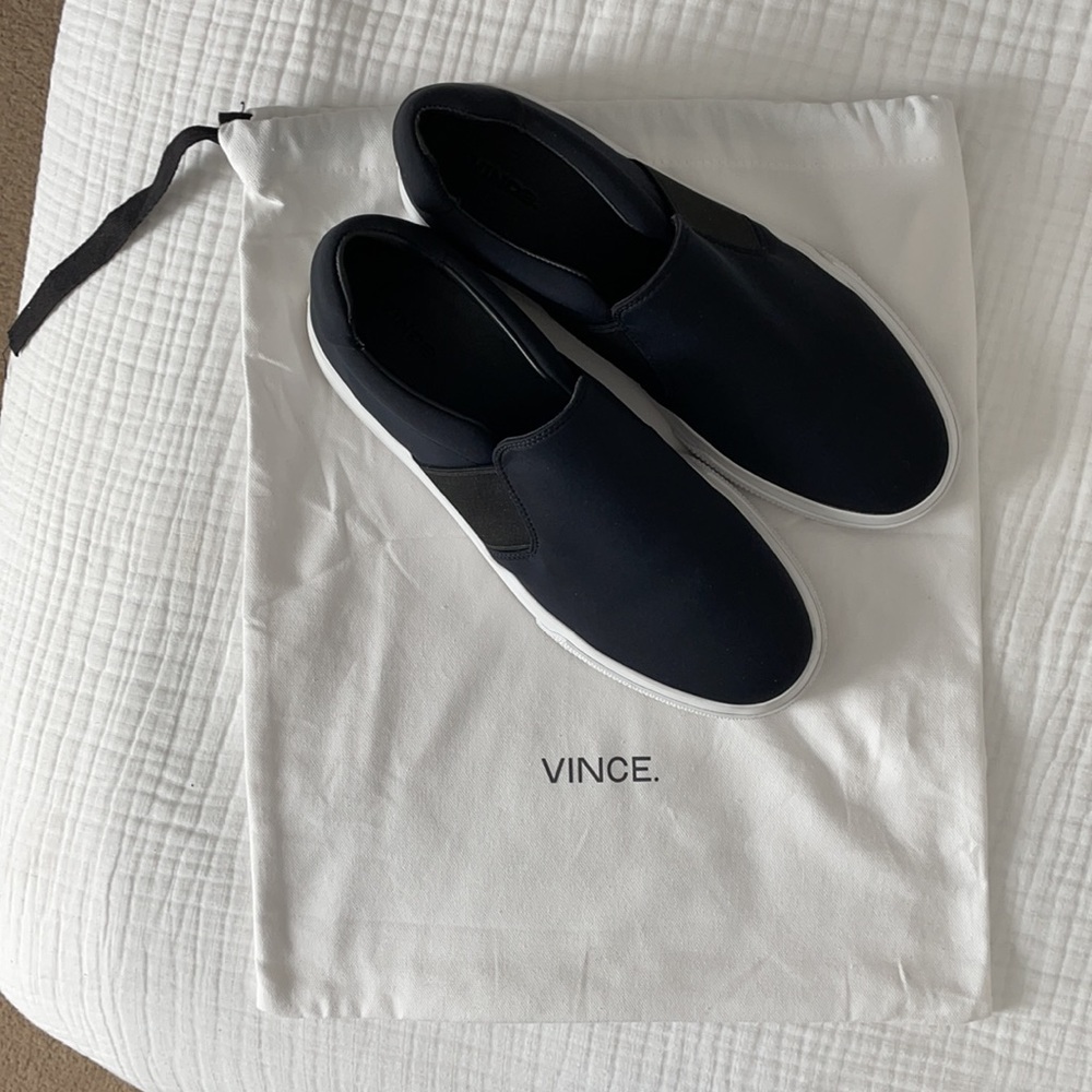 VINCE Warren Slip-On Sneaker in Black Neoprene - Size 11